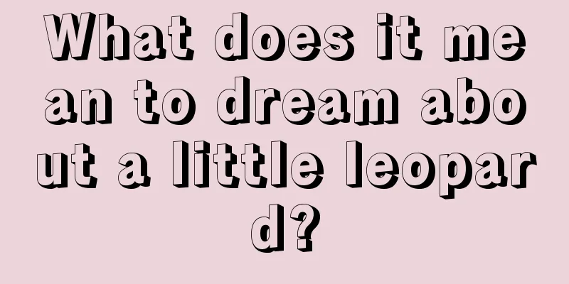 What does it mean to dream about a little leopard?