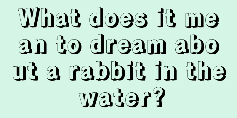 What does it mean to dream about a rabbit in the water?