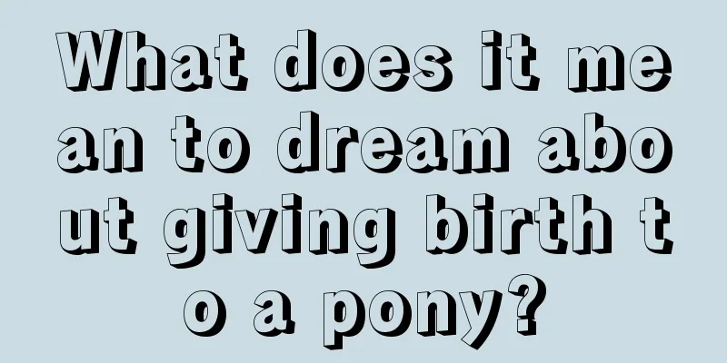 What does it mean to dream about giving birth to a pony?