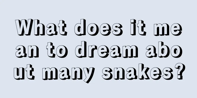 What does it mean to dream about many snakes?