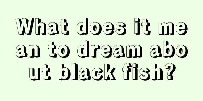 What does it mean to dream about black fish?