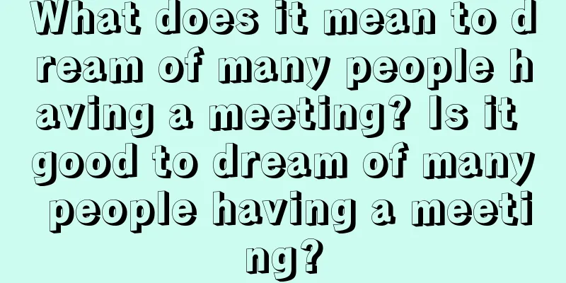 What does it mean to dream of many people having a meeting? Is it good to dream of many people having a meeting?