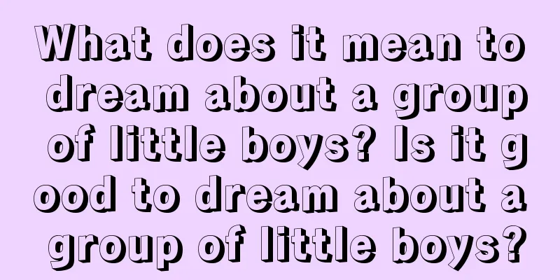 What does it mean to dream about a group of little boys? Is it good to dream about a group of little boys?