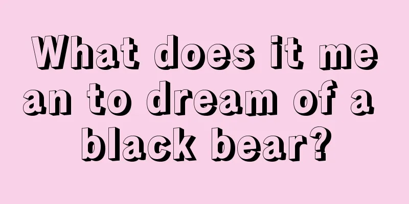 What does it mean to dream of a black bear?