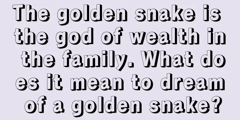 The golden snake is the god of wealth in the family. What does it mean to dream of a golden snake?