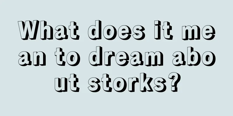 What does it mean to dream about storks?