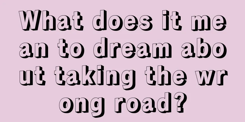 What does it mean to dream about taking the wrong road?