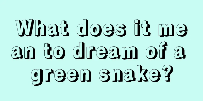 What does it mean to dream of a green snake?