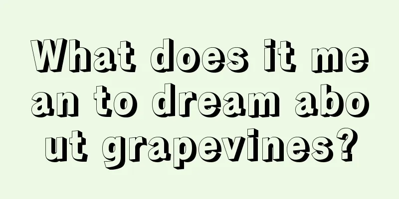 What does it mean to dream about grapevines?