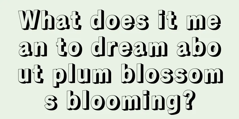 What does it mean to dream about plum blossoms blooming?