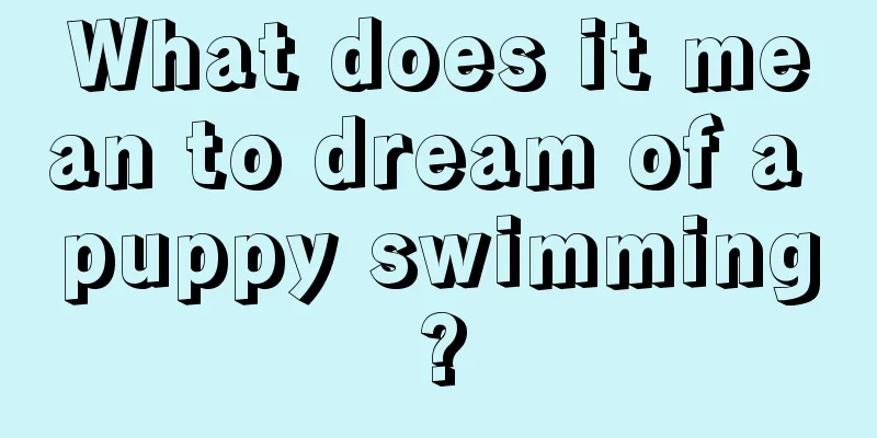 What does it mean to dream of a puppy swimming?