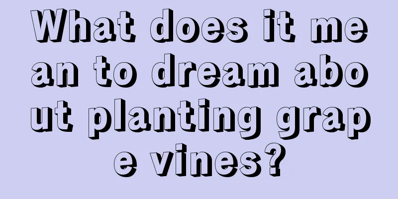 What does it mean to dream about planting grape vines?