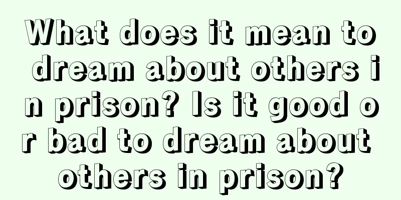 What does it mean to dream about others in prison? Is it good or bad to dream about others in prison?