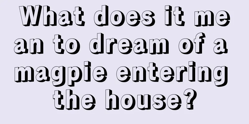 What does it mean to dream of a magpie entering the house?