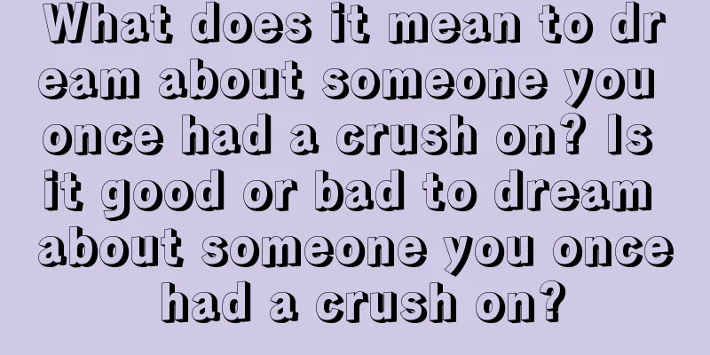 What does it mean to dream about someone you once had a crush on? Is it good or bad to dream about someone you once had a crush on?