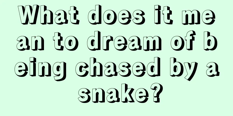 What does it mean to dream of being chased by a snake?