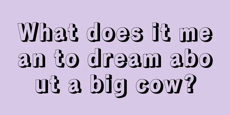 What does it mean to dream about a big cow?