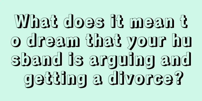 What does it mean to dream that your husband is arguing and getting a divorce?