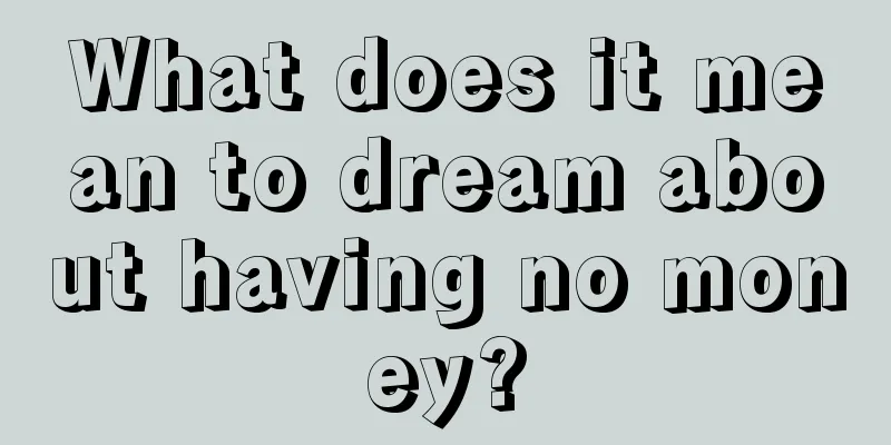 What does it mean to dream about having no money?