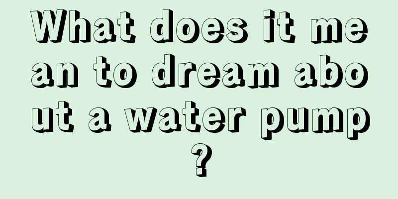 What does it mean to dream about a water pump?