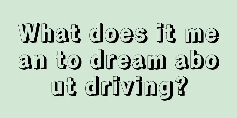 What does it mean to dream about driving?