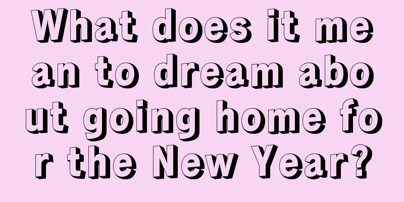 What does it mean to dream about going home for the New Year?