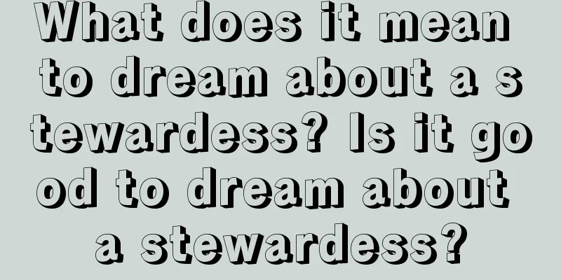 What does it mean to dream about a stewardess? Is it good to dream about a stewardess?