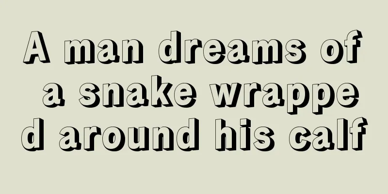 A man dreams of a snake wrapped around his calf