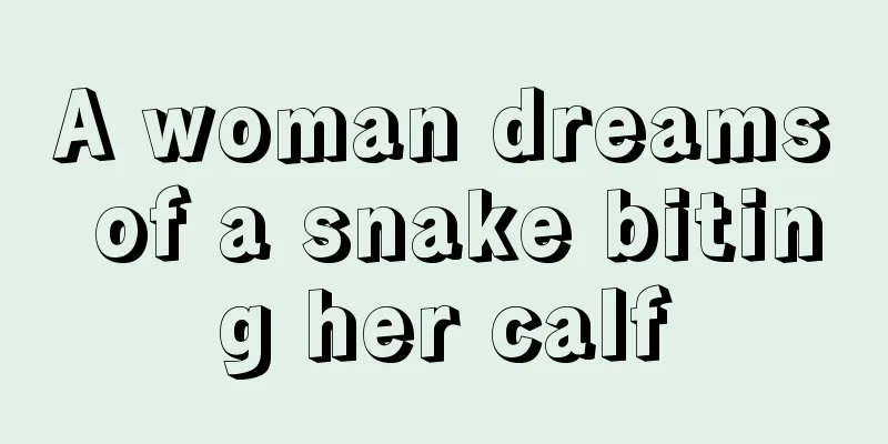 A woman dreams of a snake biting her calf