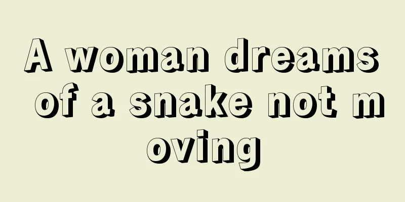 A woman dreams of a snake not moving