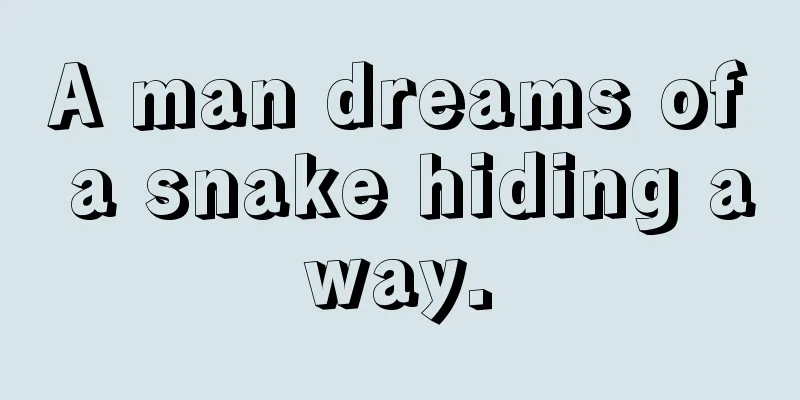 A man dreams of a snake hiding away.