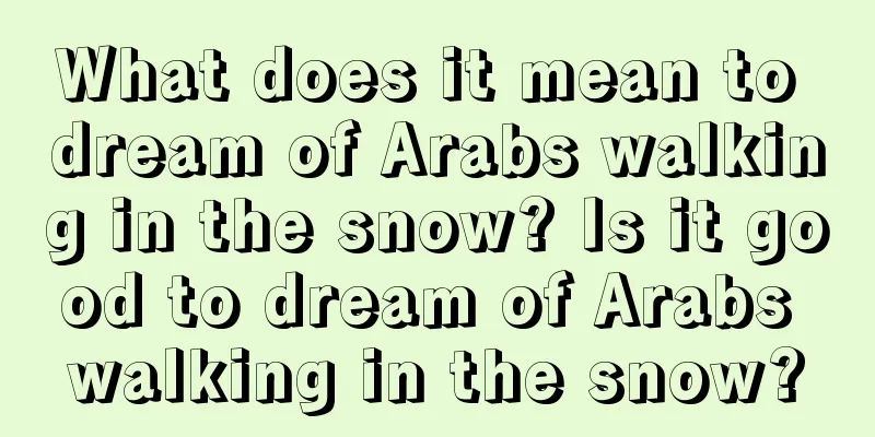 What does it mean to dream of Arabs walking in the snow? Is it good to dream of Arabs walking in the snow?