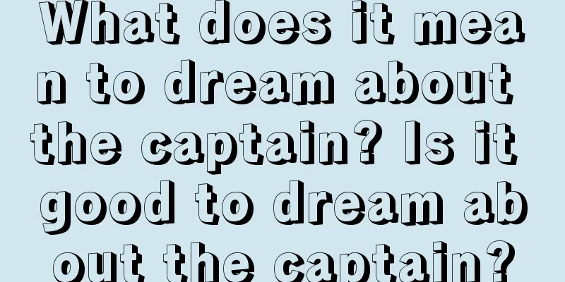 What does it mean to dream about the captain? Is it good to dream about the captain?