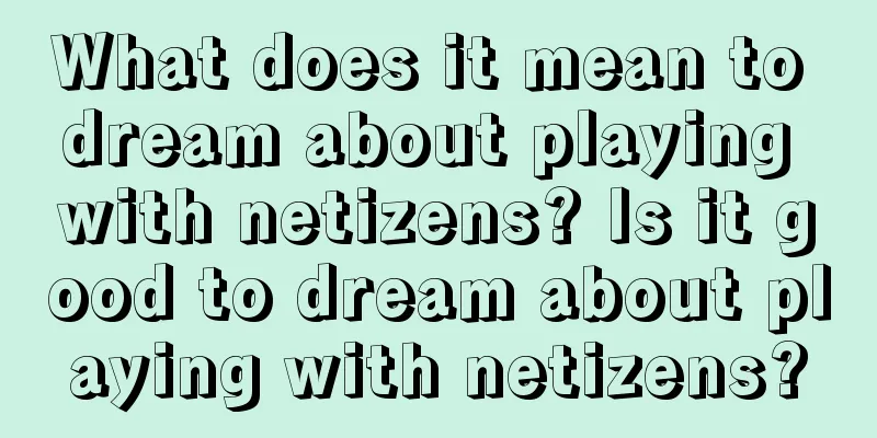 What does it mean to dream about playing with netizens? Is it good to dream about playing with netizens?