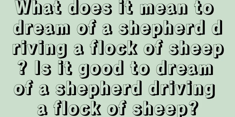 What does it mean to dream of a shepherd driving a flock of sheep? Is it good to dream of a shepherd driving a flock of sheep?