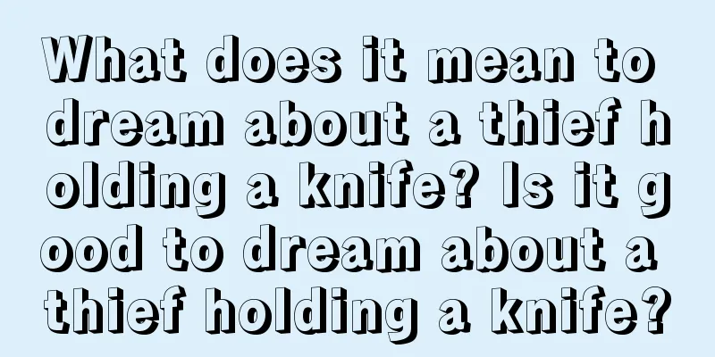 What does it mean to dream about a thief holding a knife? Is it good to dream about a thief holding a knife?