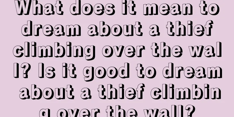 What does it mean to dream about a thief climbing over the wall? Is it good to dream about a thief climbing over the wall?