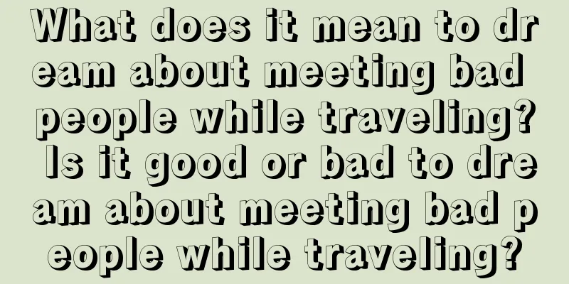 What does it mean to dream about meeting bad people while traveling? Is it good or bad to dream about meeting bad people while traveling?