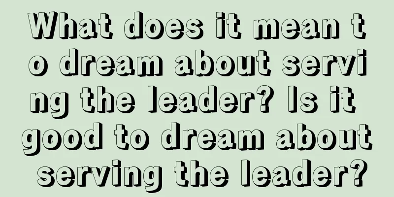 What does it mean to dream about serving the leader? Is it good to dream about serving the leader?