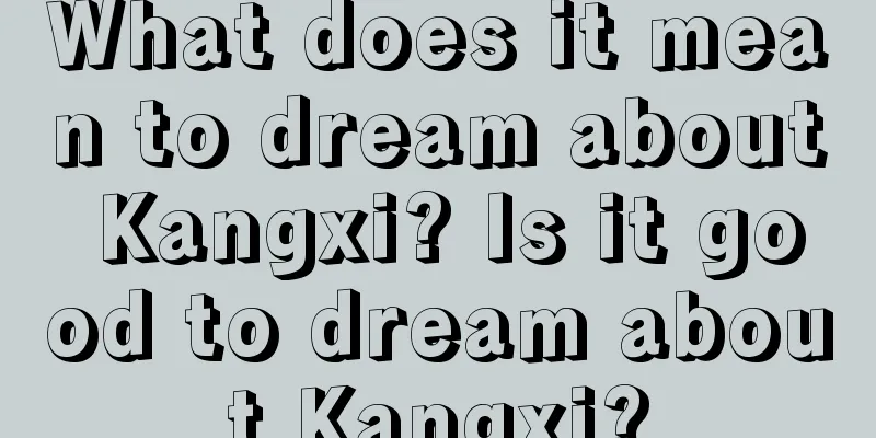 What does it mean to dream about Kangxi? Is it good to dream about Kangxi?