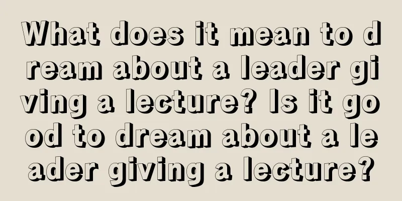 What does it mean to dream about a leader giving a lecture? Is it good to dream about a leader giving a lecture?