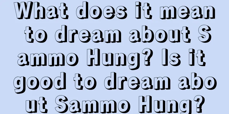 What does it mean to dream about Sammo Hung? Is it good to dream about Sammo Hung?