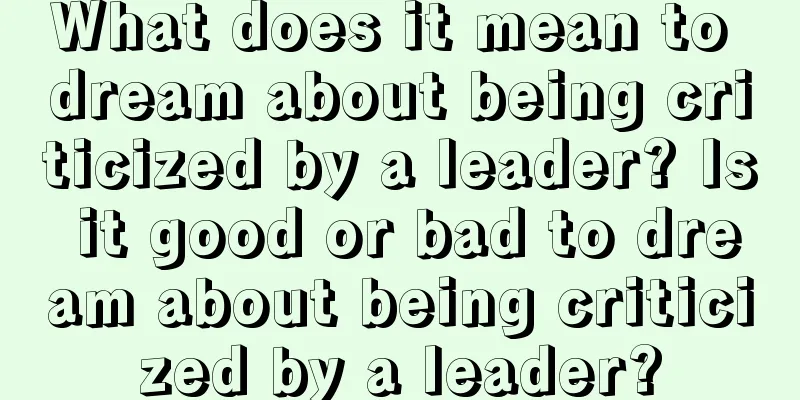 What does it mean to dream about being criticized by a leader? Is it good or bad to dream about being criticized by a leader?