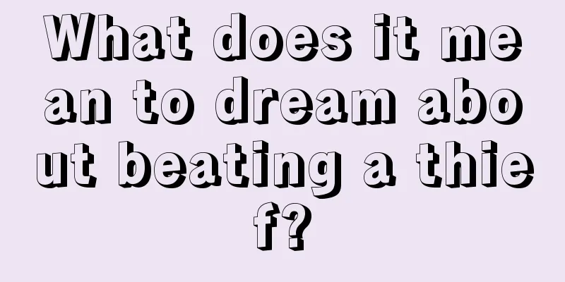 What does it mean to dream about beating a thief?