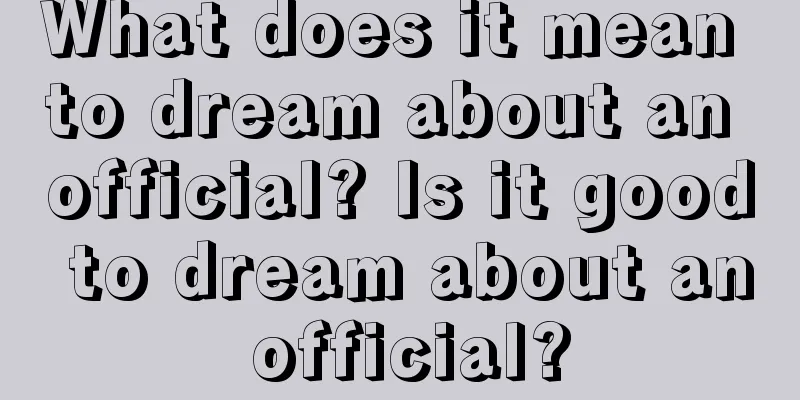 What does it mean to dream about an official? Is it good to dream about an official?