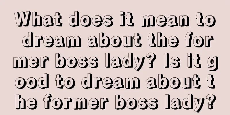 What does it mean to dream about the former boss lady? Is it good to dream about the former boss lady?