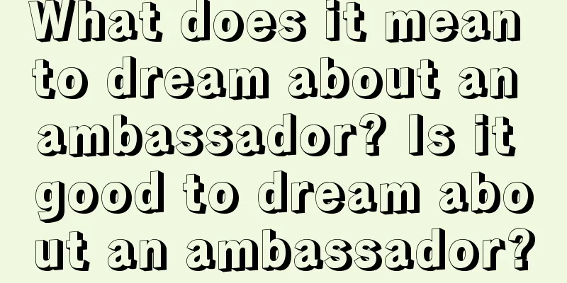 What does it mean to dream about an ambassador? Is it good to dream about an ambassador?