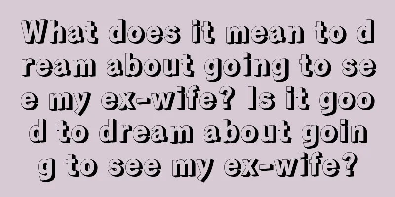 What does it mean to dream about going to see my ex-wife? Is it good to dream about going to see my ex-wife?