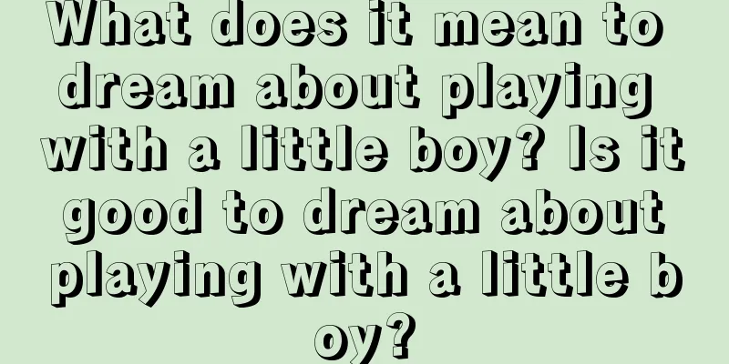 What does it mean to dream about playing with a little boy? Is it good to dream about playing with a little boy?