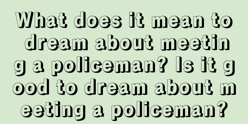 What does it mean to dream about meeting a policeman? Is it good to dream about meeting a policeman?